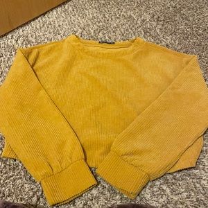 yellow crop top